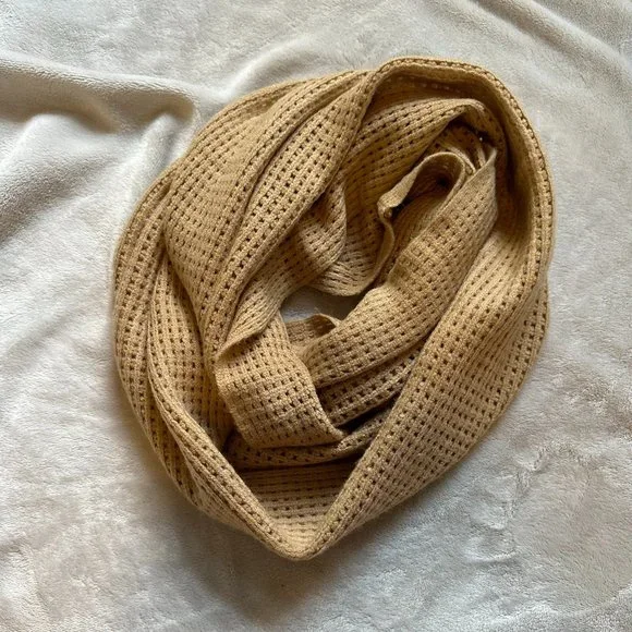 Loft Camel Color Infinity Scarf, OS. - Picture 1 of 3